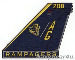画像1: VFA-83 RAMPAGERS F/A-18E AG200 CAGバード垂直尾翼パッチ