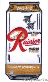 VAQ-142 GRAY WOLVES "Rainier"缶パッチ（ベルクロ有無）