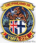 VMFA-224 BENGALS イギリス/フィンランド展開記念2026部隊パッチ（ベルクロ付き）