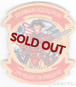 画像1: VQ-3 IRONMAN 建国250周年記念部隊パッチ（ベルクロ付き）