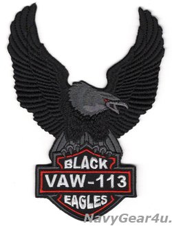 画像1: VAW-113 BLACK EAGLES NORTHROP GRUMMAN IRON WORKSイーグルバックパッチ（ベルクロ有無）