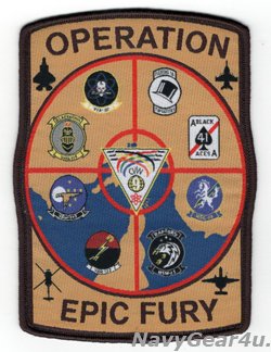 画像1: CVW-9/CVN-72 Operation Epic Fury作戦クルーズ2026記念パッチ（VFA-151/ベルクロ有無）