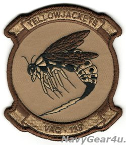 画像1: VAQ-138 YELLOW JACKETS部隊パッチ(デザート現行Ver./ベルクロ有無）