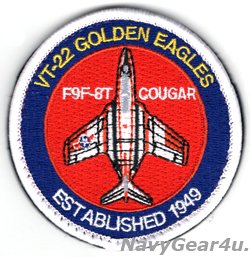画像1: VT-22 GOLDEN EAGLES F9F-8TクーガーTHROWBACKショルダーバレットパッチ（ベルクロ付き）