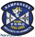 VFA-83 RAMPAGERS部隊創設60周年記念パッチ（デッドストック）
