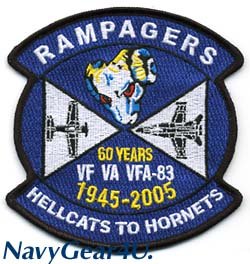 画像1: VFA-83 RAMPAGERS部隊創設60周年記念パッチ（デッドストック）