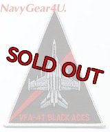 VFA-41 BLACK ACES F/A-18Fショルダートライアングルパッチ