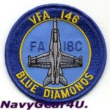 VFA-146 BLUE DIAMONDS F/A-18Cショルダーバレットパッチ