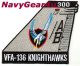 VFA-136 KNIGHTHAWKS AB300 CAGバード尾翼パッチ