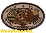 VFA-27 ROYAL MACES RHINOショルダーパッチ（デザート/ベルクロ有無）