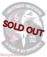 USAF 1FW 2010 F-15運用終了記念パッチ（ベルクロ付き）