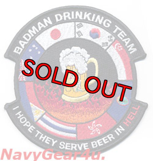 画像1: CVW-5/CVN-73 BADMAN DRINKING TEAM 2009クルーズ記念パッチ