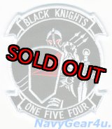 画像: VF-154 BLACK KNIGHTSミレニアム部隊パッチ（1st Ver./ベルクロ有無）