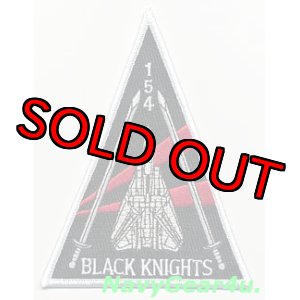 画像: VF-154 BLACK KNIGHTSショルダートライアングルパッチ（最終期/ベルクロ有無）