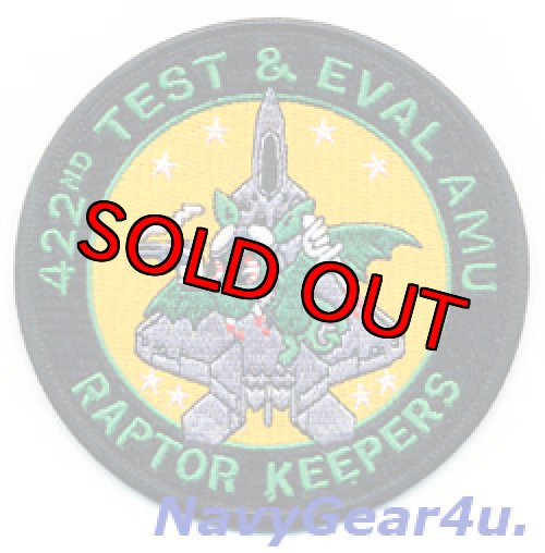 画像1: 53WG/422TES GREEN BAT F-22 RAPTOR KEEPERSパッチ（ベルクロ付き）