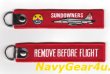 画像1: VFC-111 SUN DOWNERS REMOVE BEFORE FLIGHTキーリング（1個）