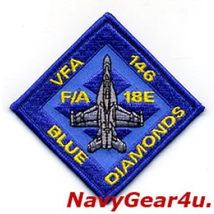 画像: VFA-146 BLUE DIAMONDS F/A-18E ショルダーダイヤモンドパッチ（ベルクロ有無） 