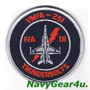 画像: VMFA-251 THUNDERBOLTS F/A-18Cショルダーバレットパッチ(ベルクロ有無)