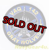 画像: VAQ-142 GRAY WOLVES EA-18Gショルダーバレットパッチ（Ver.2/ベルクロ有無）