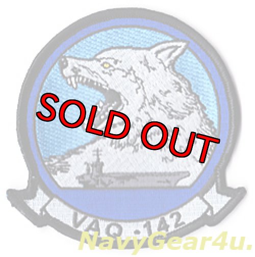 画像1: VAQ-142 GRAY WOLVES部隊パッチ（現行Ver./ベルクロ有無）