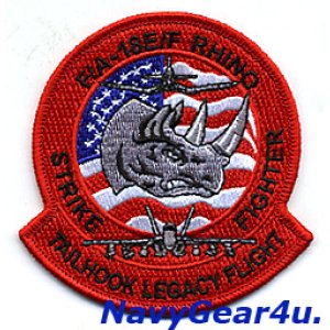 画像: F/A-18E/Fライノ テイルフック・レガシーフライトデモチームショルダーパッチ(ベルクロ有無)