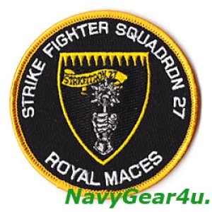 画像: VFA-27 ROYAL MACES NWUユニフォーム用部隊パッチ（ラウンド/ベルクロ有無）