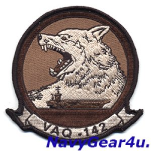 画像: VAQ-142 GRAY WOLVES部隊パッチ（現行NEW Ver./デザート）
