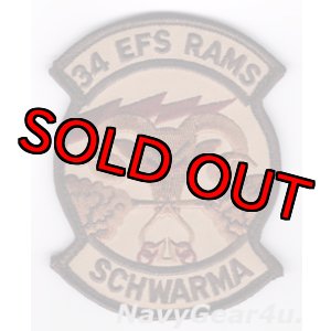 画像: 388FW/34EFS RUDE RAMS 部隊パッチ（ベルクロ付き）