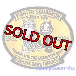 画像: VF-31 TOMCATTERS TOMCATS BABY,TOMCATS!1981-2006記念パッチ