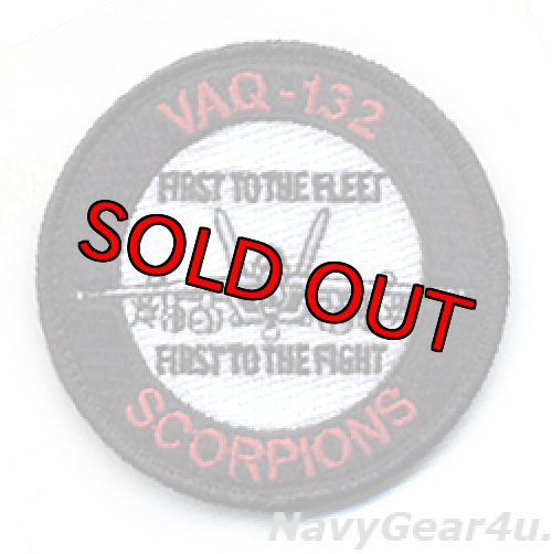 画像1: VAQ-132 SCORPIONS EA-18Gショルダーバレットパッチ（初期Ver./ベルクロ付き）