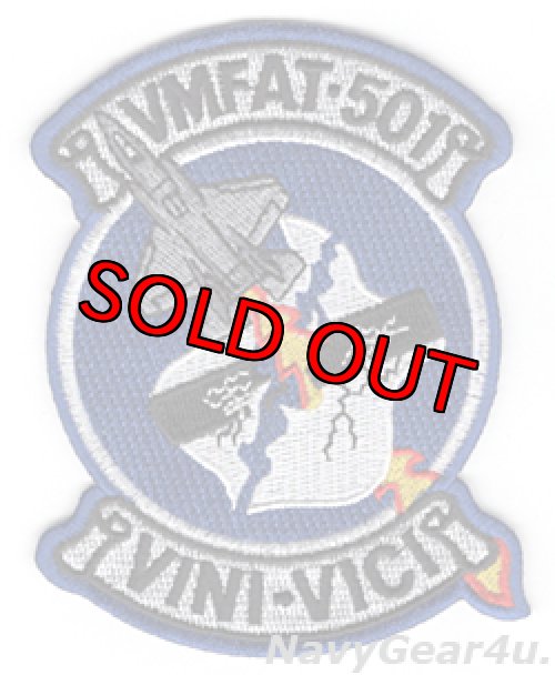 画像1: VMFAT-501 WARLORDS部隊パッチ(ベルクロ有無）