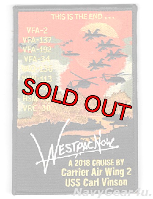 画像1: CVW-2/CVN-70 2018年ウエストパッククルーズ記念パッチ（ベルクロ付き）