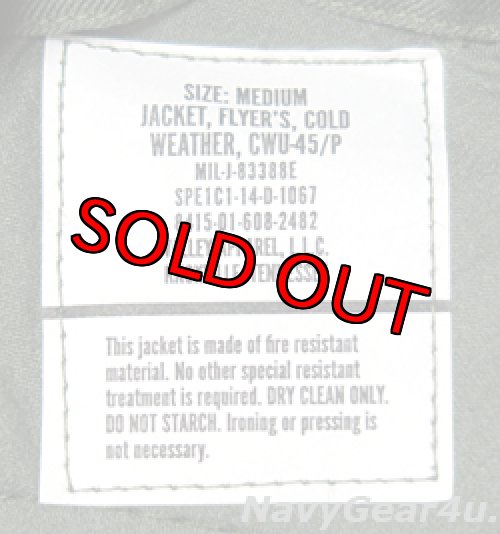 画像6: CWU-45/P NOVOLOIDフライトジャケットMEDIUM（38-40）VALLEY APPAREL社製2014年度発注品（新素材：新品UPCタグ付き）