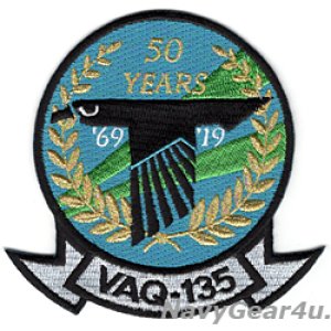 画像: VAQ-135 BLACK RAVENS 2019部隊創設50周年記念部隊パッチ（ベルクロ有無）