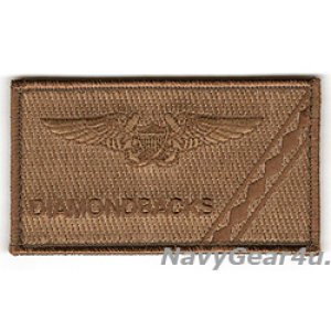 画像: VFA-102 DIAMONDBACKSファン用WSOネームタグ（デザート/ベルクロ付き）