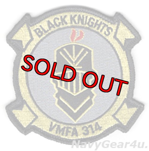 画像1: VMFA-314 BLACK KNIGHTS 部隊パッチ（ベルクロ有無）