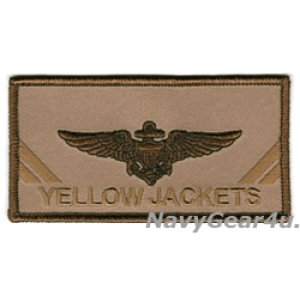 画像: VAQ-138 YELLOW JACKETSパイロットネームタグ（デザート/ベルクロ有無）