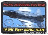 画像: PACIFIC AIR FORCES F-16 DEMONSTRATION TEAM PACAF 2019ツアー記念パッチ（ベルクロ有無）