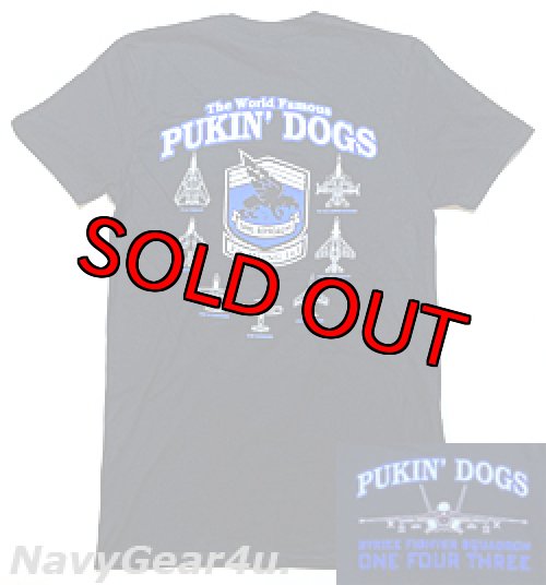 画像1: VFA-143 PUKIN' DOGS部隊オフィシャル・ヒストリーT-シャツ