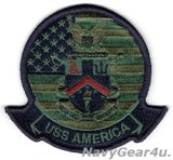 画像: LHA-6 USSアメリカ部隊パッチ（ジャケット/フライトスーツ用サブデュード/ベルクロ有無）