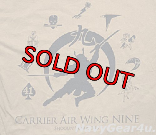 画像2: CARRIER AIR WING NINE(CVW-9)オフィシャルT-シャツ（カーキ/ROTHCO製）