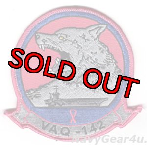 画像: VAQ-142 GRAY WOLVES部隊パッチ（ピンクリボン運動Ver.）