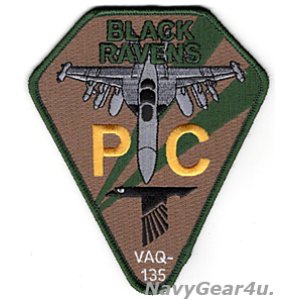 画像: VAQ-135 BLACK RAVENS EA-18G PLANE CAPTAINパッチ（ベルクロ有無）