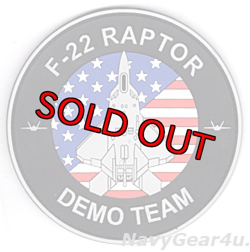 画像1: USAF ACC F-22 RAPTOR DEMO TEAMパッチ（PVCラバーパッチ/ベルクロ付き）