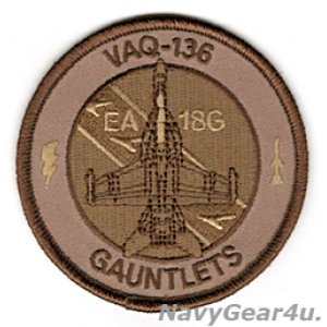 画像: VAQ-136 GAUNTLETS EA-18Gショルダーバレットパッチ（デザート現行Ver./ベルクロ有無）