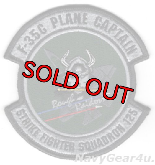 画像1: VFA-125 ROUGH RAIDERS F-35C PLANE CAPTAINパッチ（ベルクロ有無）