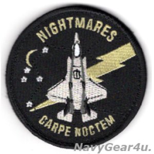 画像: VMFAT-502 NIGHTMARES F-35Bショルダーバレットパッチ（ブラックアウトVer./ベルクロ付き）