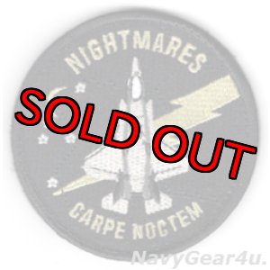 画像: VMFAT-502 NIGHTMARES F-35Bショルダーバレットパッチ（ブラックアウトVer./ベルクロ付き）
