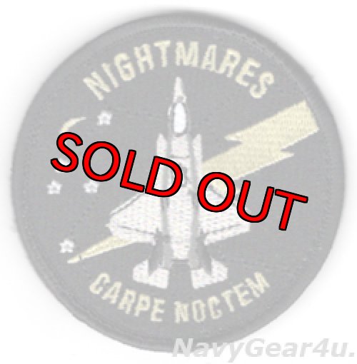 画像1: VMFAT-502 NIGHTMARES F-35Bショルダーバレットパッチ（ブラックアウトVer./ベルクロ付き）