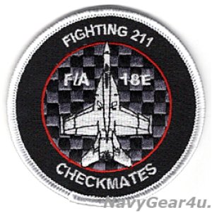 画像: VFA-211 FIGHTING CHECKMATES F/A-18Eショルダーバレットパッチ（ブラックアウトVer./ベルクロ有無）